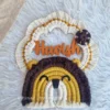 lion king name hanging made with macrame art