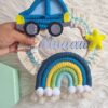 car themed kids name plate, unique personalized gift for kids