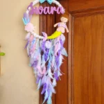 mermaid dreamcatcher with name for kids room decor