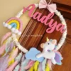 handmade unicorn name hanging for nursery decor