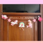 kids unicorn rainbow bunting for kids room decor
