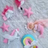 mermaid unicorn theme rainbow bunting for kids room decor