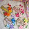 floral name hanging for personalized room decor