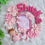 pink floral fairy name hanging
