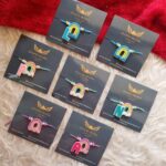 cute mini rainbow colorful kids rakhi that can be personalized and reused as fridge magnet