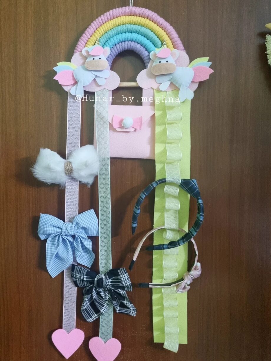 unicorn rainbow hair accessories organizer