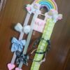 macrame rainbow hair accessories organizer
