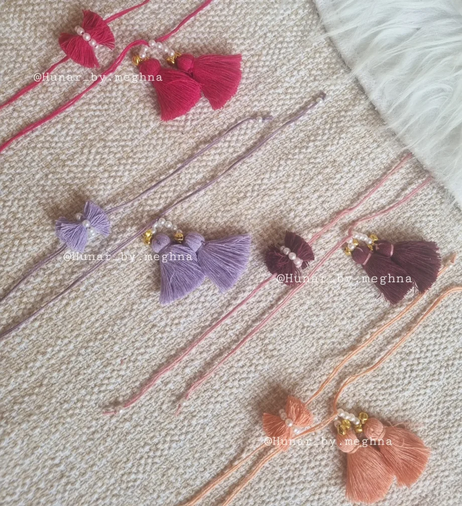 eco-friendly handcrafted bhai bhabhi rakhi pair