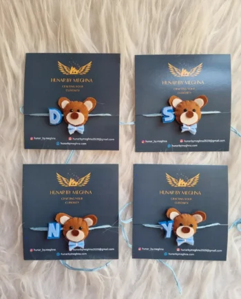 personalized soft teddy rakhi for kids as well as babies