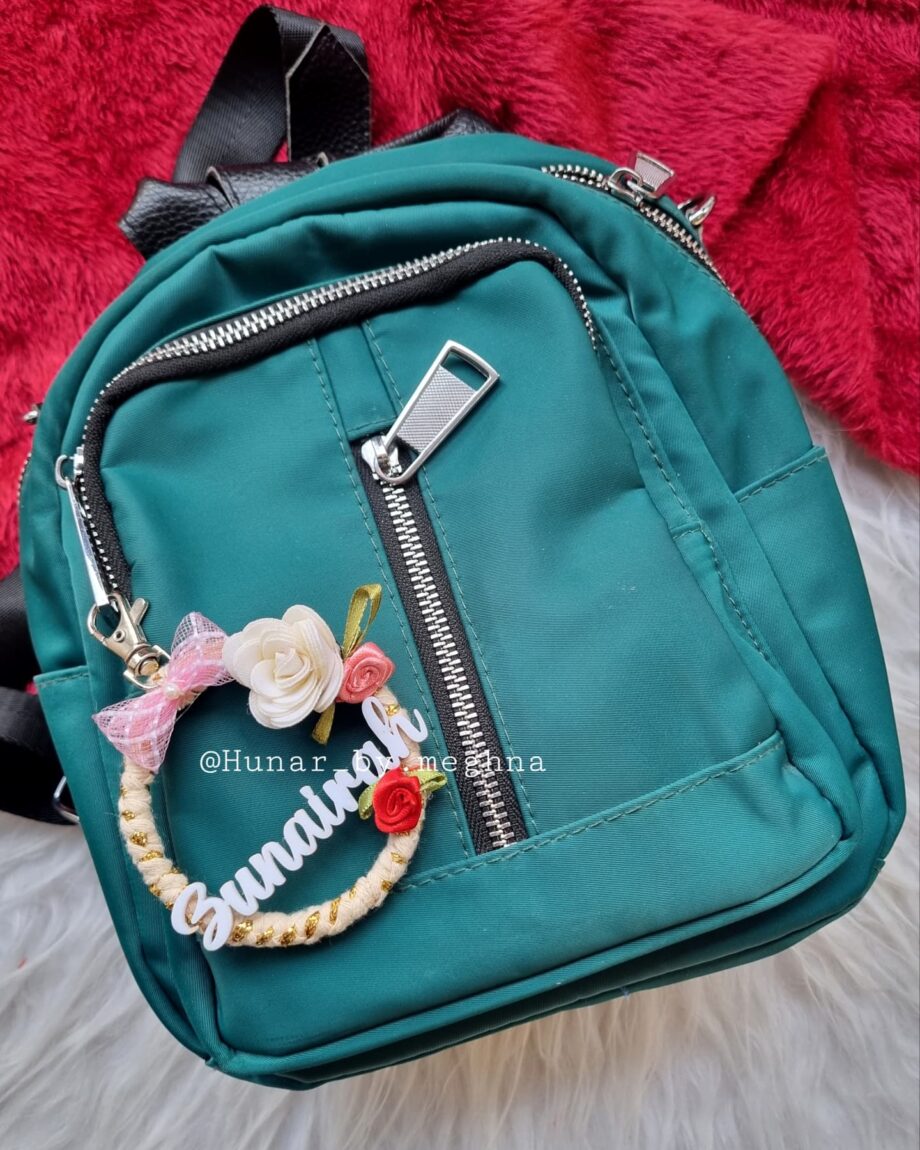 floral flower name keychain for party favors, return gifts