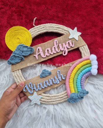 siblings name hanging for kids room decor