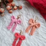 bow keychain bag tags made with macrame eco-friendly
