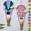 macrame hot air balloon name hanging for kids nursery room decor
