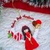 macrame doll first Christmas personalized ornament