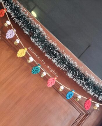macrame handcrafted bulb shaped bell bunting strings for home decor