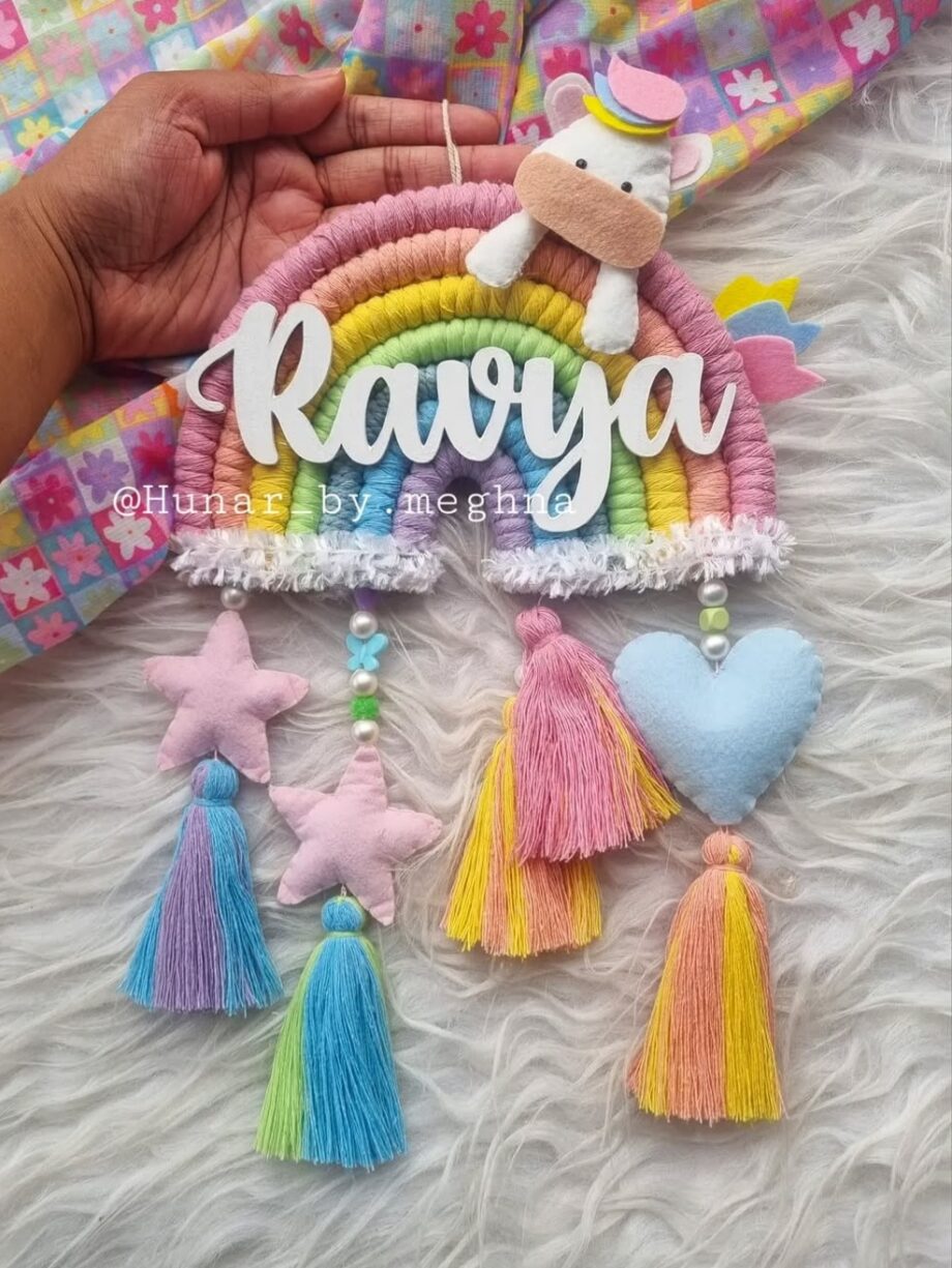 kids personalized room decor unicorn theme