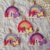 butterfly theme rainbow keychains macrame bag charms