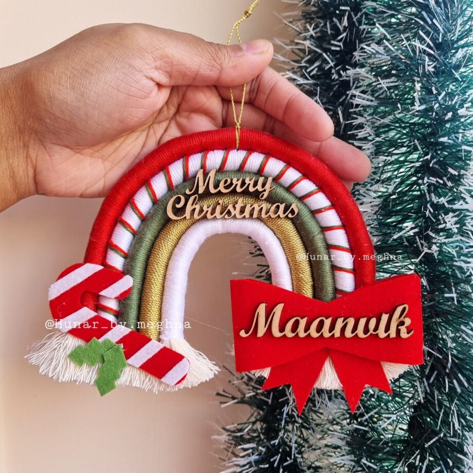 christmas ornament with name personalized decor