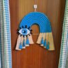 evil eye macrame bohemian wall hanging