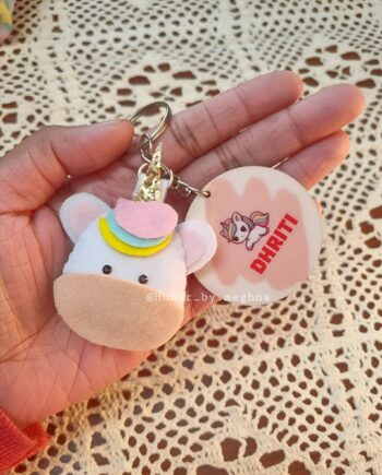 hand stitched soft rainbow keychain for return gifts