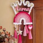 ombre pink rainbow princess name hanging