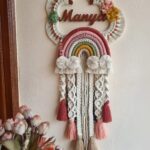 aesthetic rusty theme macrame handcrafted name hanging for girls room decor