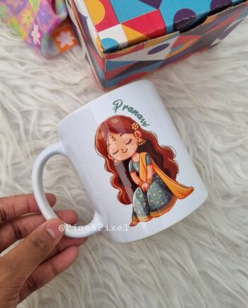 pretty girl personalized return gift cup for kids return gift