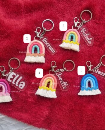 Name tag Rainbow keychains - Option 5