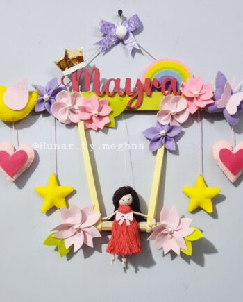 macrame doll floral name hanging personalized gifts