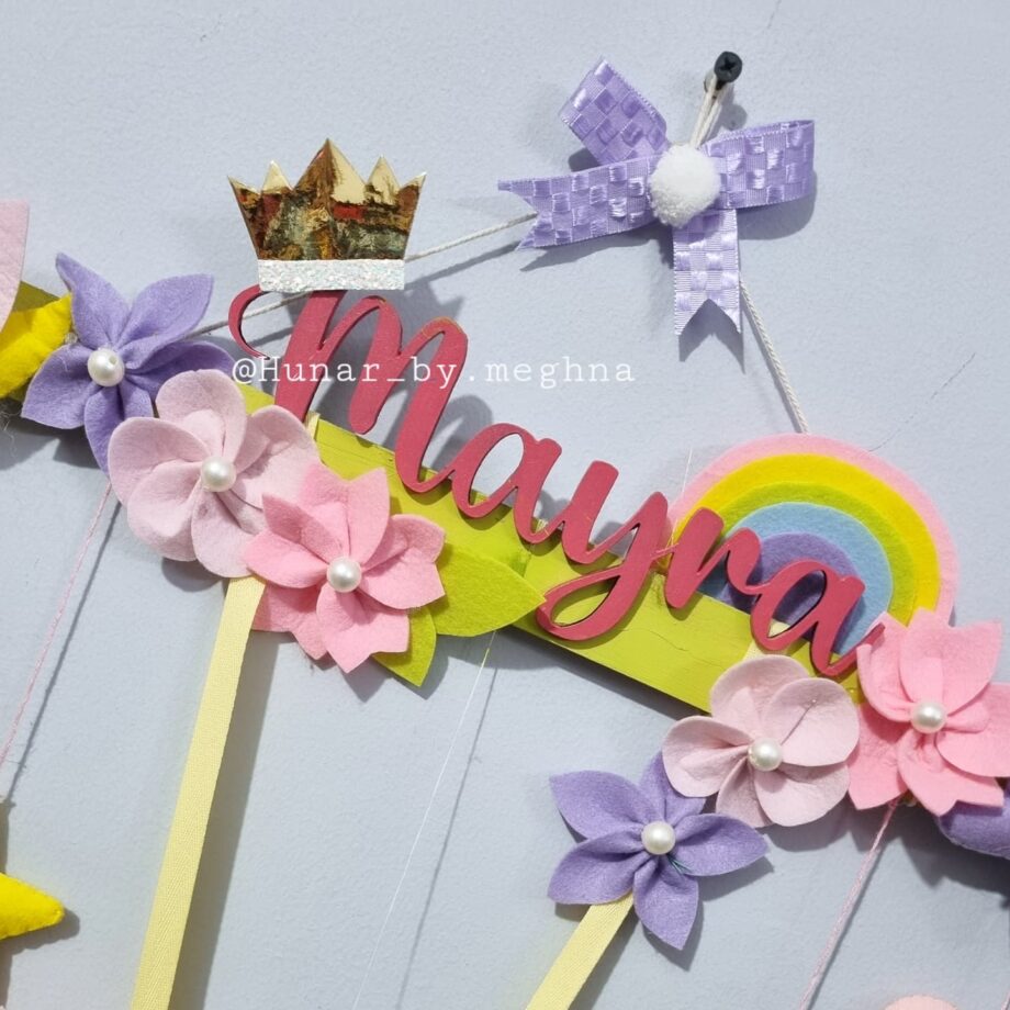 felt name hanging for girls