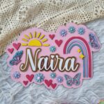 floral and butterfly name hanging for nursery decor and kids room decor