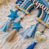 macrame rainbow handcrafted kids name hanging