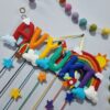 macrame rainbow and felt alphabet name hanging for kids nursery decor and personalized gifting