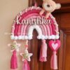 personalized decor for kids room decor with teddy and rainbow