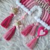kids room hanging decor in macrame and felt name hanging