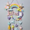 baby birth stats rainbow and unicorn name hanging