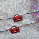 kids name car rakhi reusable as fridge magnet