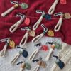 macrame handcrafted wristlet keychains charms with personalized name tags