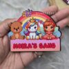 personalized unicorn teddy fairy rainbow name fridge magnet return gifts
