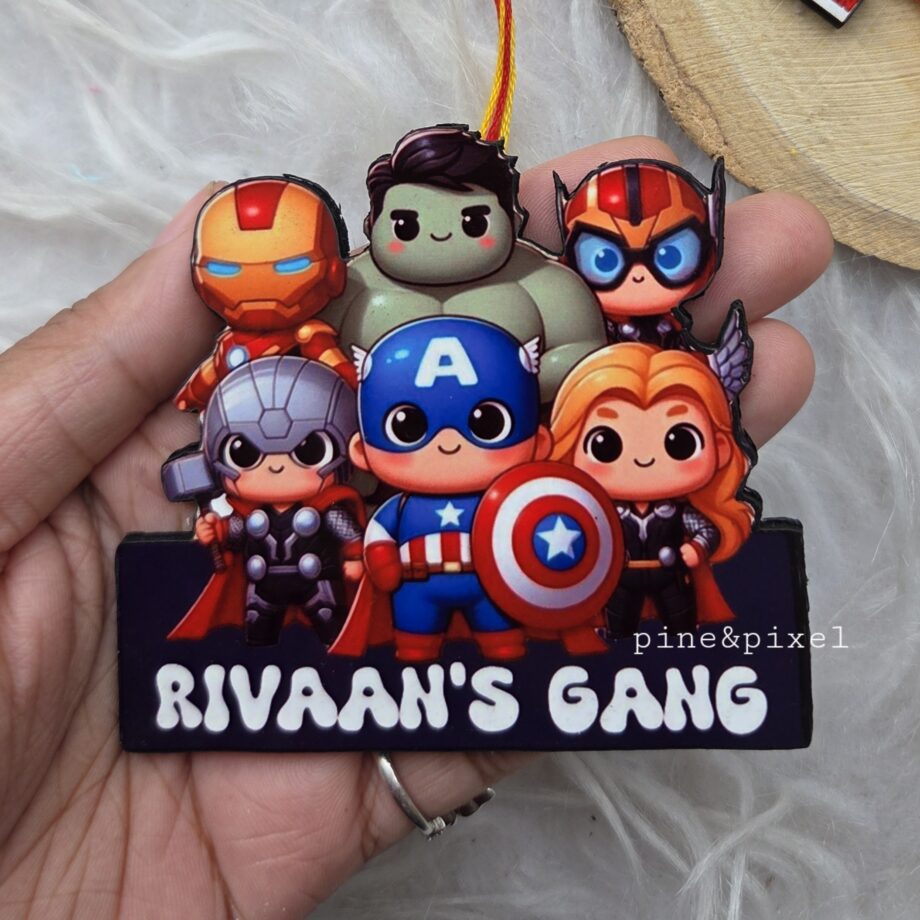 personalized superhero avengers ironman captain America hulk fridge magnets with name