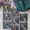 floral hand knotted macrame bag charms and keychains perfect for party favors, wedding favors, return gifts, baby shower favors