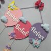 siblings balloon and animals name hanging for kids room decor personalized gifts and decor