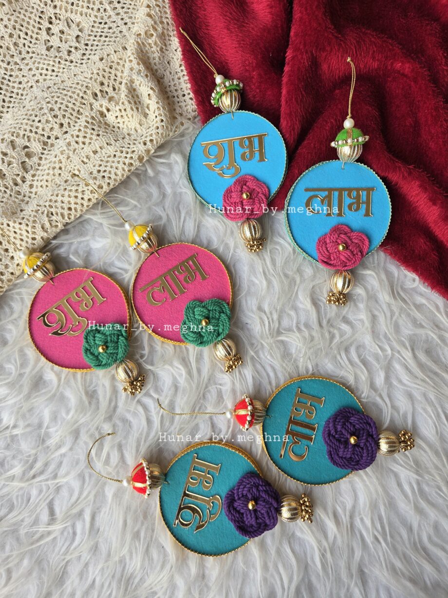 shubh laabh door hanging for festive home decor and corporate gifting festive gifting